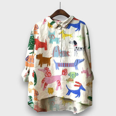 Lunora – Bluse mit verspieltem Animal Print