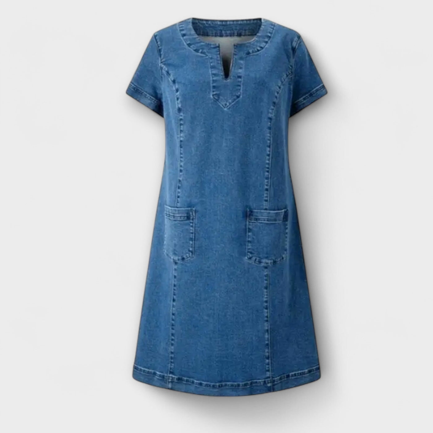 Mariss – Weiches Denim-Kleid mit fließender Silhouette