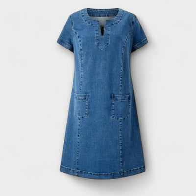 Mariss – Weiches Denim-Kleid mit fließender Silhouette