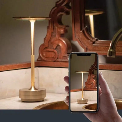 Bianca Licht | Elegante, kabellose Aluminium Tischlampe mit Dimmfunktion und 3 Lichtmodi