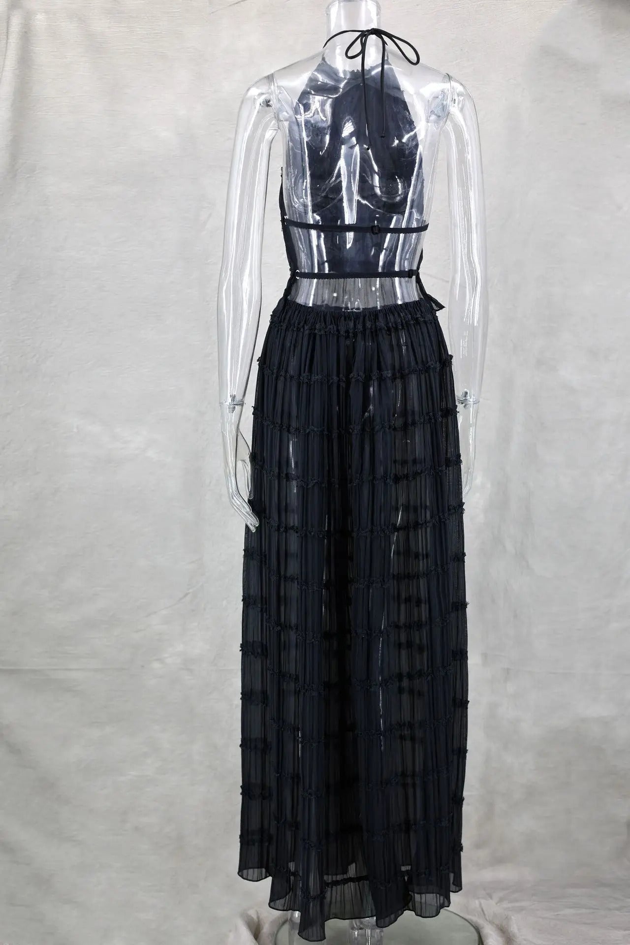 AVA - Langer Faltenrock Set