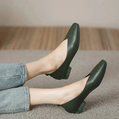 Estelle - Retro-Schuhe mit quadratischer Zehe