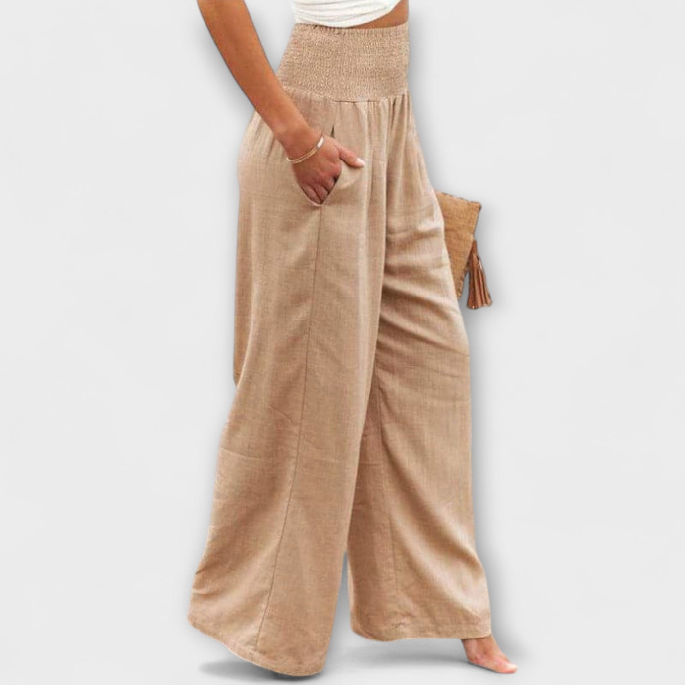 Diarya – Leinenhose mit weitem Bein