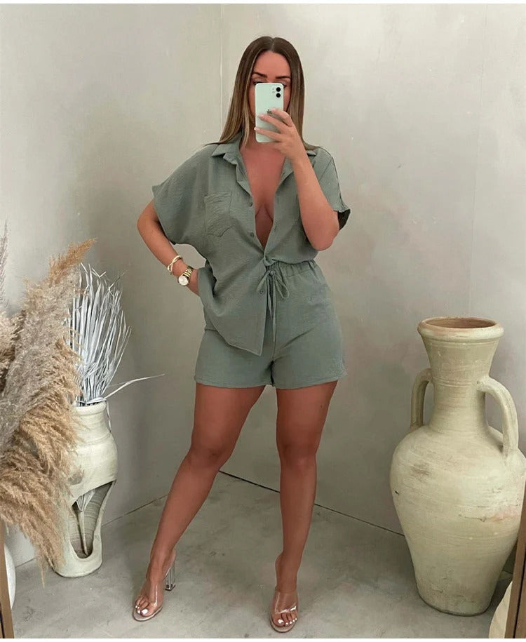 ISABELA - Kurzarm-Shirt und Short-Set