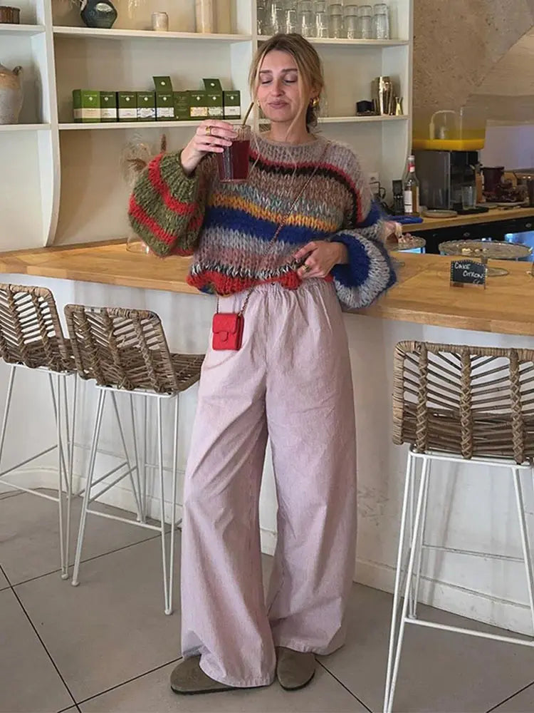 Bertha - Bunter Langarmpullover