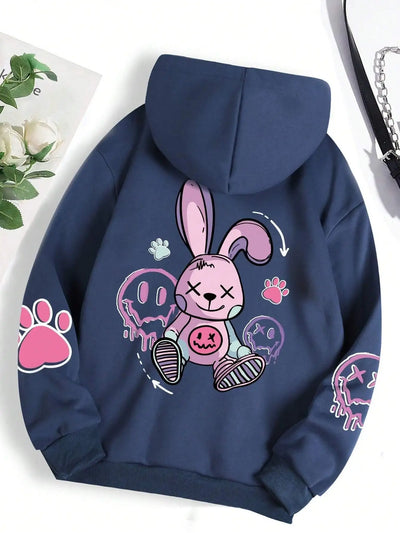 Zoe™ – Kawaii Rebel Bunny Hoodie