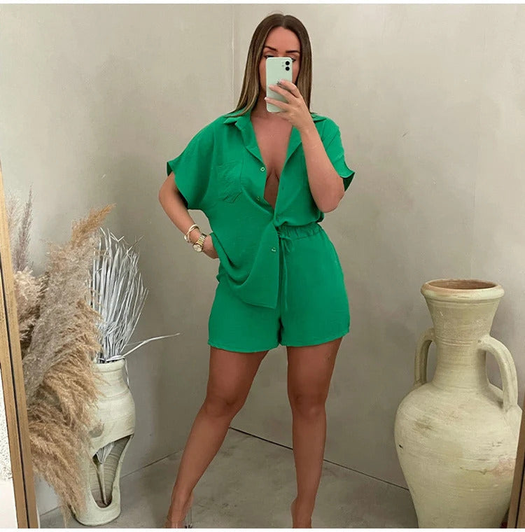 ISABELA - Kurzarm-Shirt und Short-Set