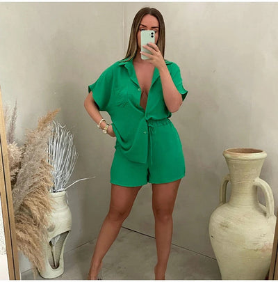 ISABELA - Kurzarm-Shirt und Short-Set