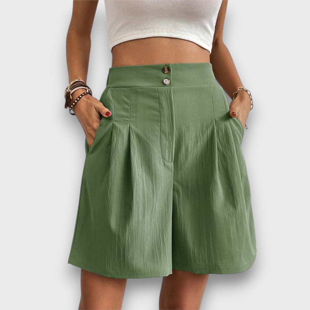 Elvyna – Weite Shorts mit Faltenbund