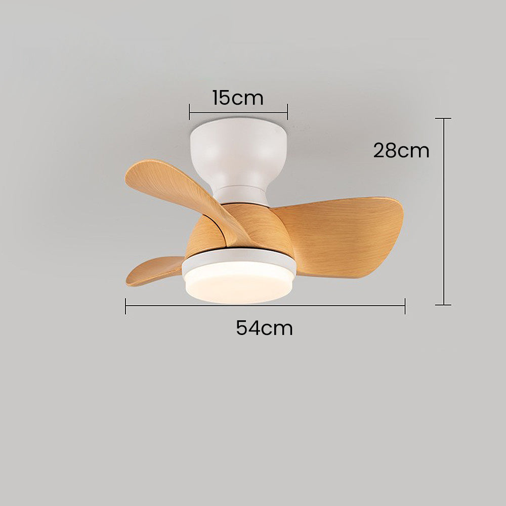 Holz einfach stilvoll Schlafzimmer Deckenventilator mit LED-Licht