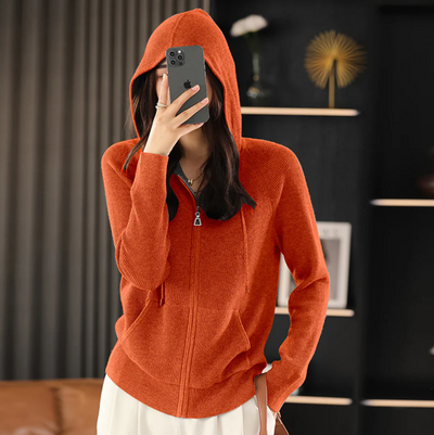 JENICA | Lässiger Kapuzenpulli in Strickoptik