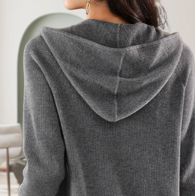 JENICA | Lässiger Kapuzenpulli in Strickoptik