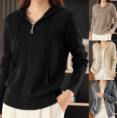 JENICA | Lässiger Kapuzenpulli in Strickoptik