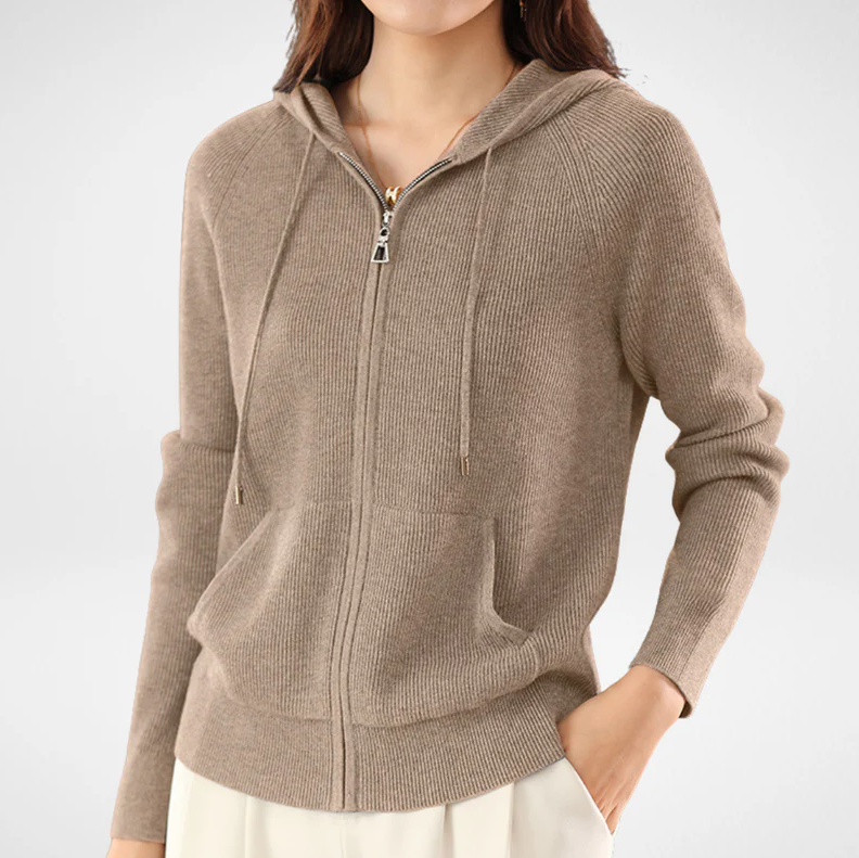 JENICA | Lässiger Kapuzenpulli in Strickoptik