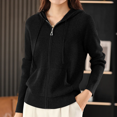 JENICA | Lässiger Kapuzenpulli in Strickoptik