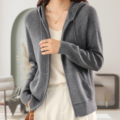 JENICA | Lässiger Kapuzenpulli in Strickoptik