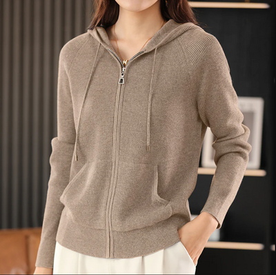 JENICA | Lässiger Kapuzenpulli in Strickoptik