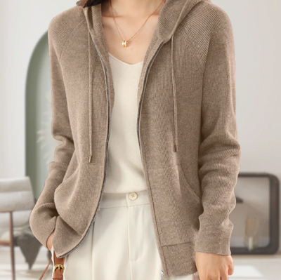 JENICA | Lässiger Kapuzenpulli in Strickoptik