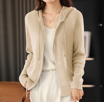 JENICA | Lässiger Kapuzenpulli in Strickoptik