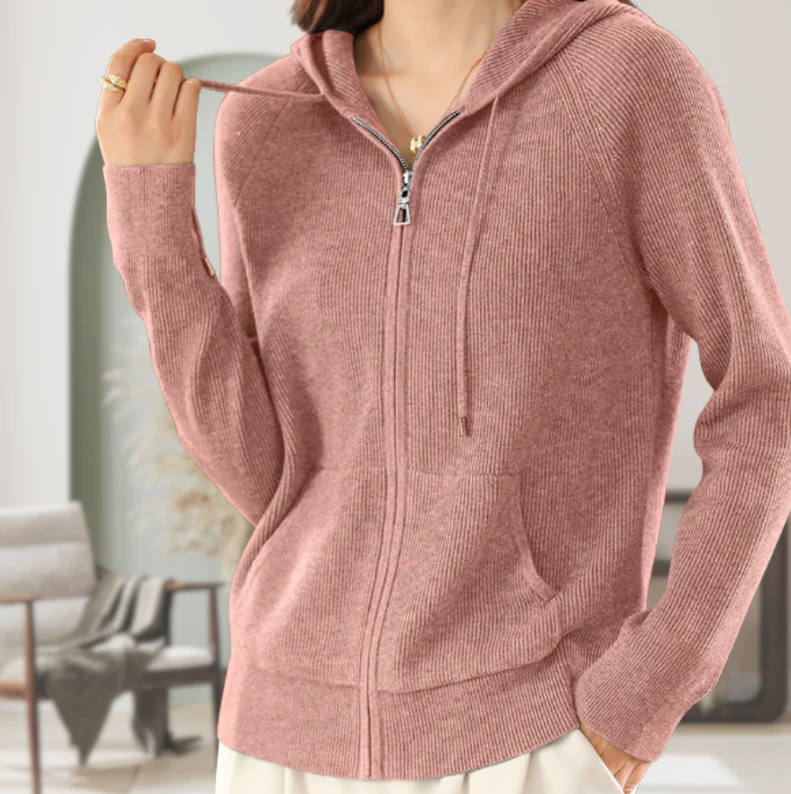 JENICA | Lässiger Kapuzenpulli in Strickoptik