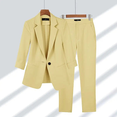 Kirsche | Passendes Blazer- und Hosen-Set