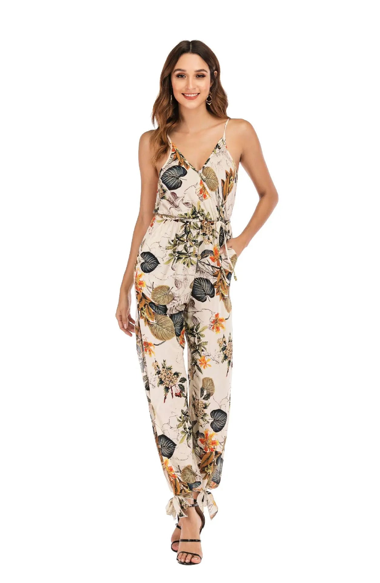 ELISHA - Jumpsuit mit Blumenmuster und hoher Taille