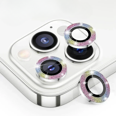 3 Stück Metall-Linsenschutzglas für iPhone