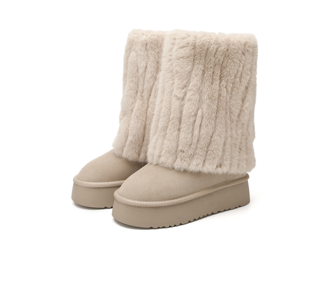 Frieda | Warme Damenstiefel mit Kunstfellfutter