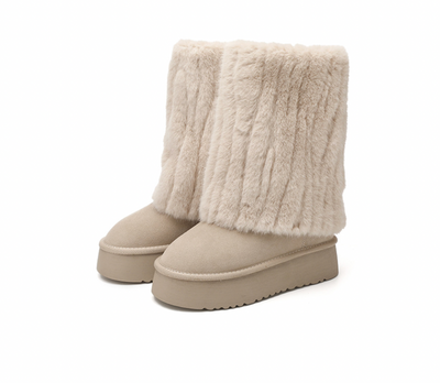 Frieda | Warme Damenstiefel mit Kunstfellfutter