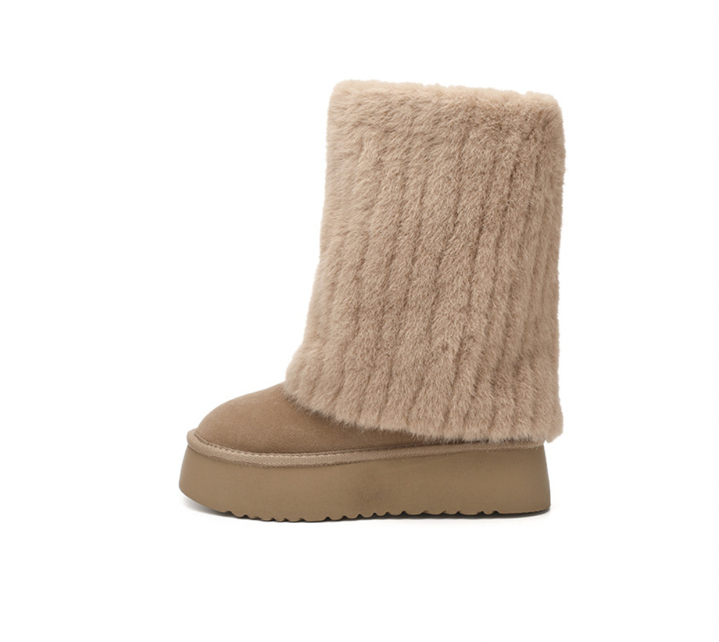 Frieda | Warme Damenstiefel mit Kunstfellfutter