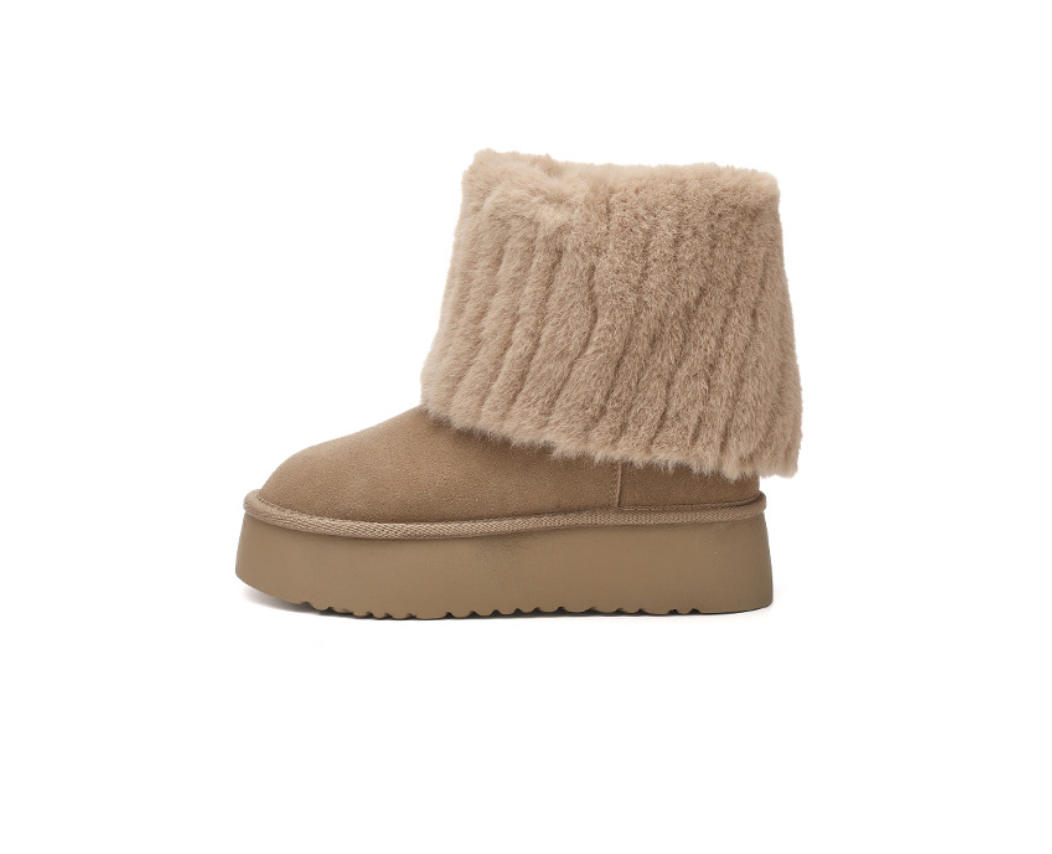 Frieda | Warme Damenstiefel mit Kunstfellfutter