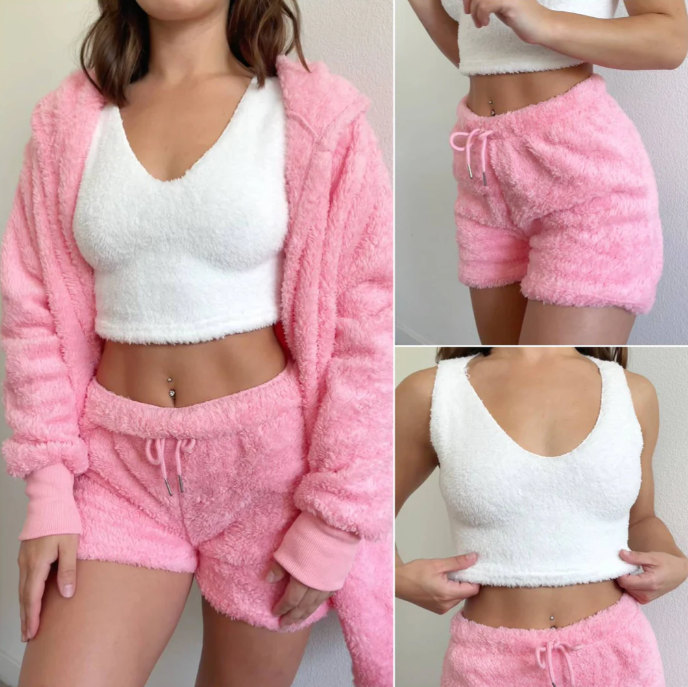 Kuscheliges zweiteiliges Damen-Strickset für den Winter