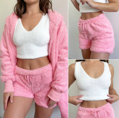 Kuscheliges zweiteiliges Damen-Strickset für den Winter