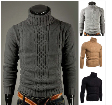 Rollkragenpullover aus  baumwolle mit  zopfmuster - Lucian