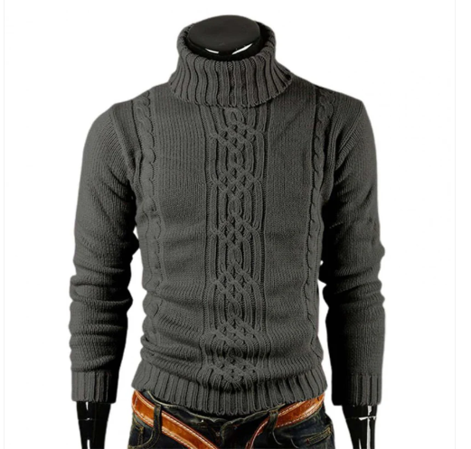 Rollkragenpullover aus  baumwolle mit  zopfmuster - Lucian