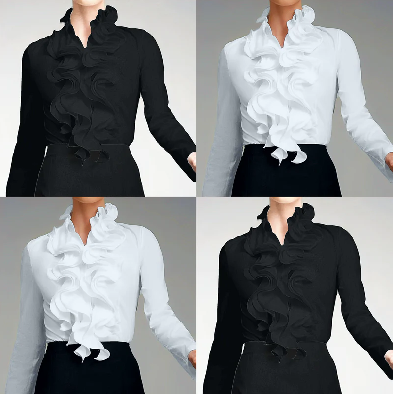 Carla - romantische bluse mit rüschen