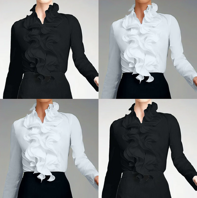 Carla - romantische bluse mit rüschen