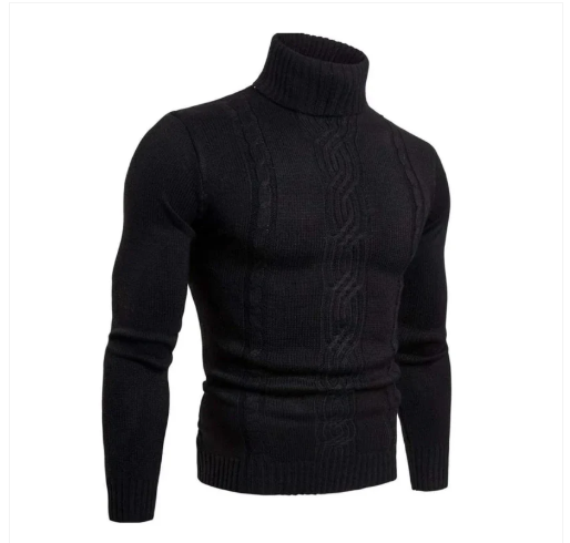 Rollkragenpullover aus  baumwolle mit  zopfmuster - Lucian