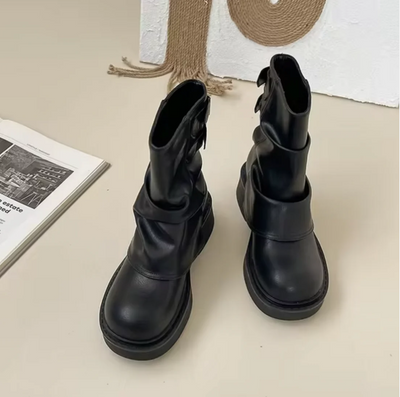 Augusta – slip-on-stiefel aus vintage-leder