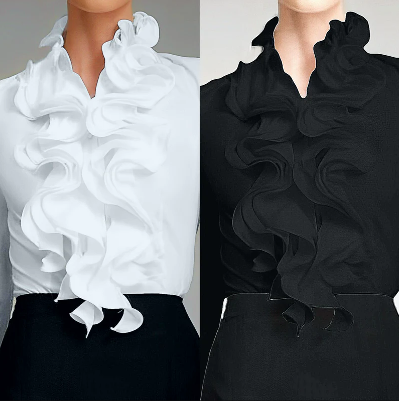 Carla - romantische bluse mit rüschen