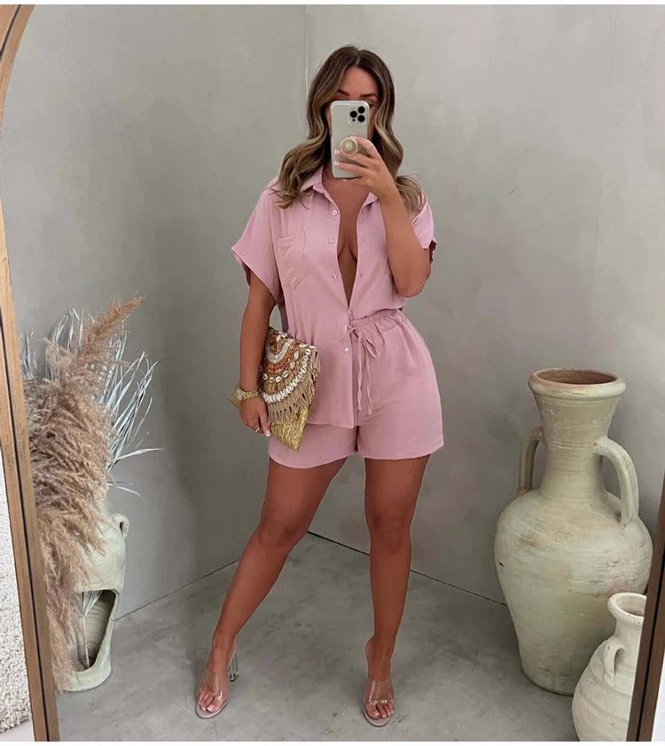 ISABELA - Kurzarm-Shirt und Short-Set