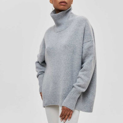 Damen Pullover | Lässig mit Rollkragen und weitem Schnitt