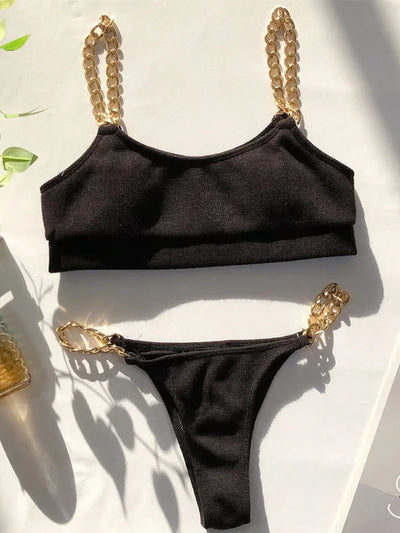 Helga® | Eleganter Neckholder-Badeanzug mit Rüschen