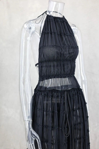 AVA - Langer Faltenrock Set