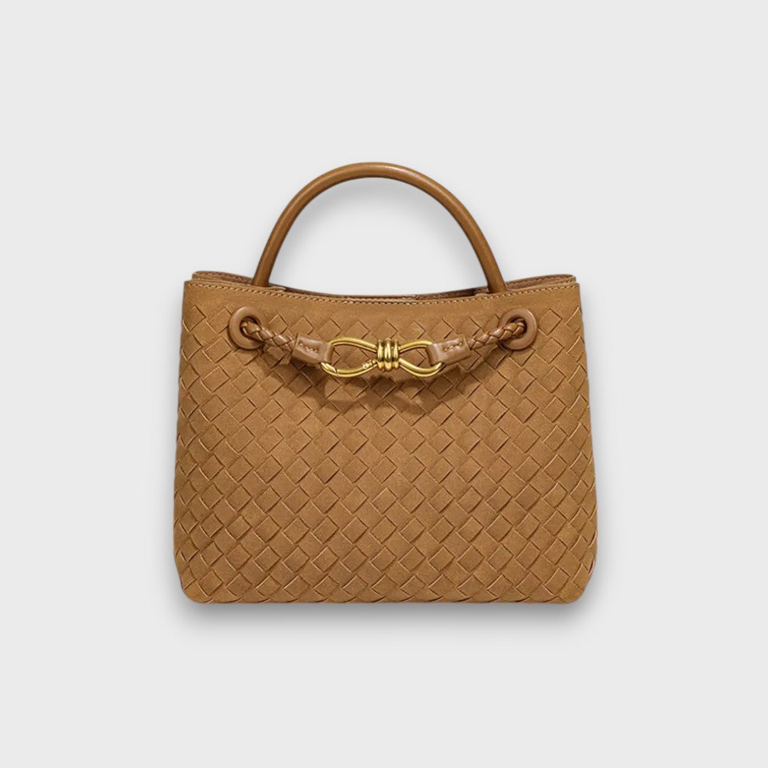 Lucia – Zamszowa torebka z eleganckim detalem