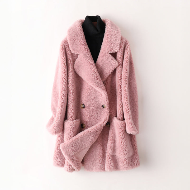 Maxine | Fleece-Mantel mit Revers für Damen