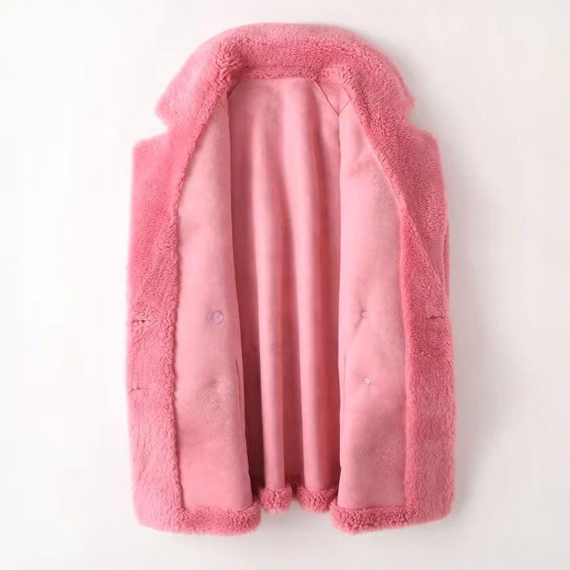 Maxine | Fleece-Mantel mit Revers für Damen