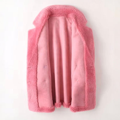 Maxine | Fleece-Mantel mit Revers für Damen