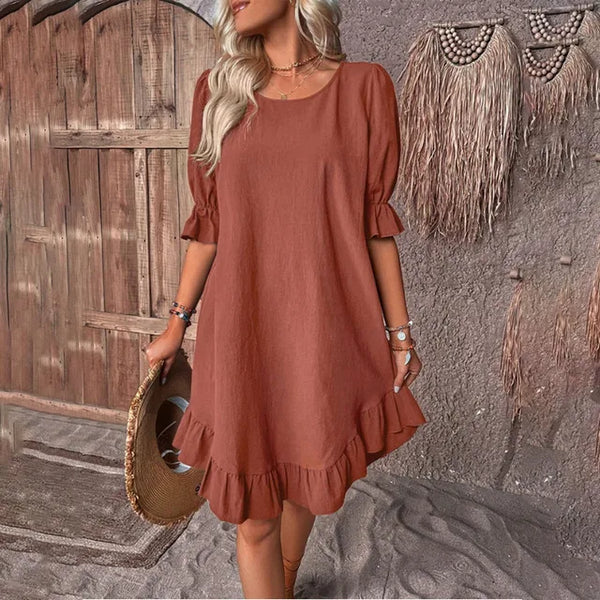 Arabella | Sommerkleid mit gerafften Ärmeln