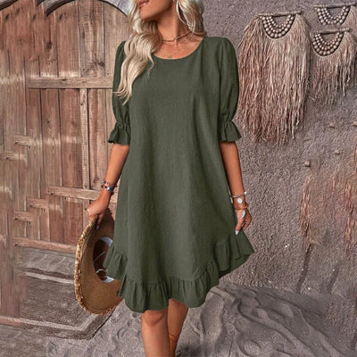 Arabella | Sommerkleid mit gerafften Ärmeln